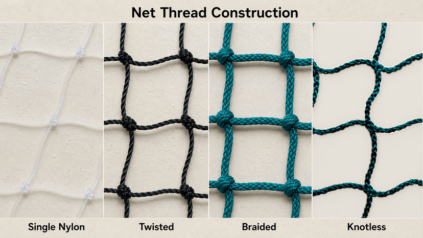 Net Thread Construction Explained: Twisted, Braided, Single Nylon, 12 Ply, 15 Ply and Knotless Nets