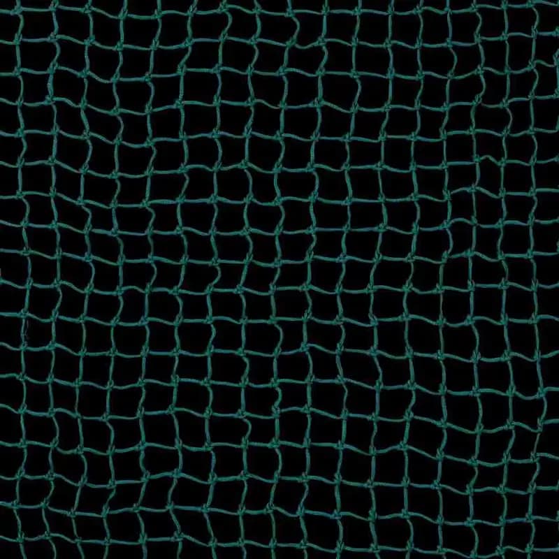 Close-up of Garware Monkey Net 30 MM green HDPE mesh with tighter coverage for balcony protection