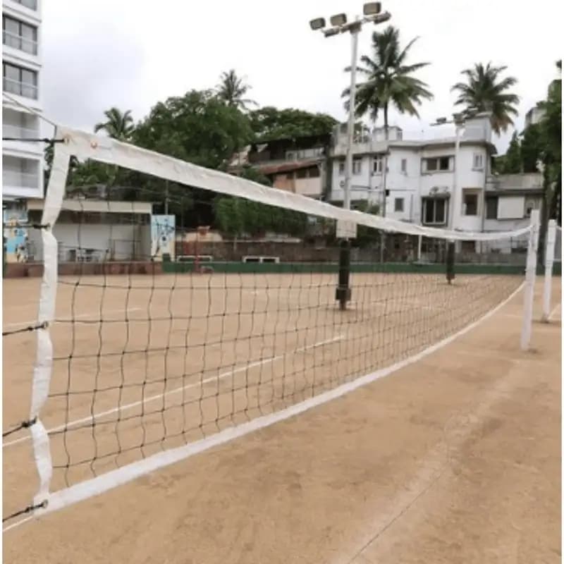 Garware Sportiva volleyball net installed across a volleyball court for practice and match use
