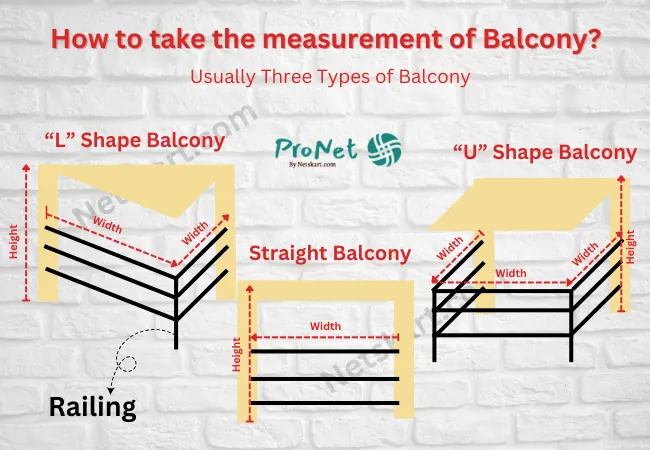 Net Measure ProNet HDPE Bird Net for Balcony - 25 MM Pigeon Net | Netskart