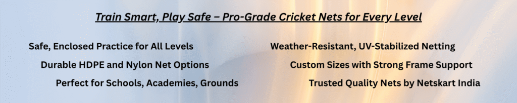 Training in cricket net