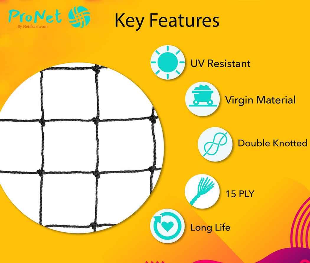 ProNet® HDPE Bird Net , Pigeon Net for Balcony , Pigeon Net , Balcony Bird Net 35 MM Mesh with Border - Image 3